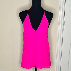 Forever21 Women's Cami Blouse in Neon Pink - US Small